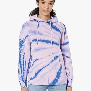 New Ivory Ella pink & blue tie dyed hooded sweatshirt, Size M